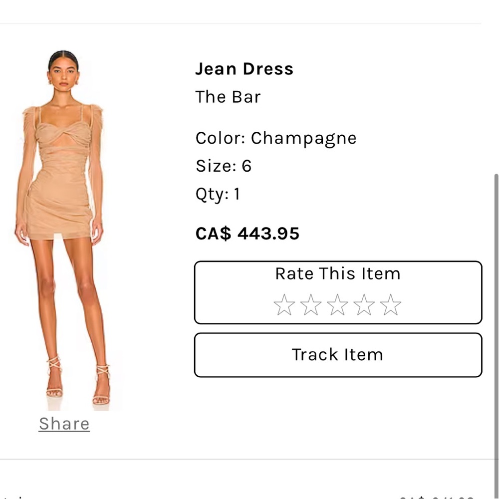 THE FAMOUS JEAN DRESS BY THE BAR IN CHAMPAGNE
